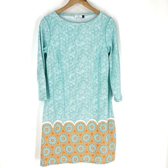 Cabana Life Shift Dress Size Small Teal UPF 50+ Sun Protection Casual Beach - Picture 1 of 7